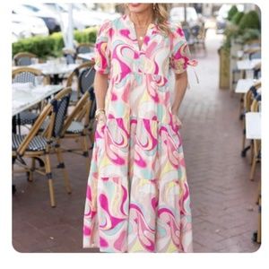 Avara Dress | Midi Abstract | Size: M | New with Tags